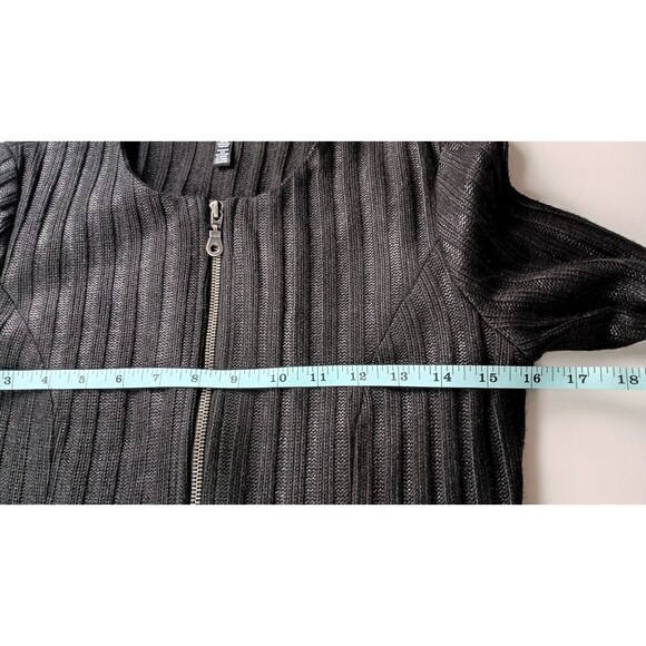 Ribbed Lady Jacket by DREW Black Size XS Zip Front Lined Classic Career USA Made - Picture 11 of 13